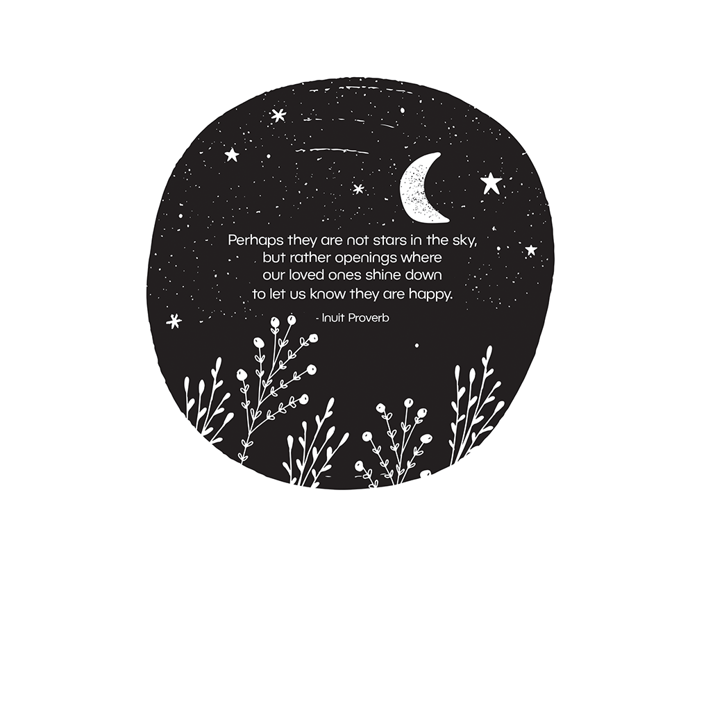 Moon Sympathy Card from Cardmore featuring a serene moon illustration, designed for heartfelt condolence messages.